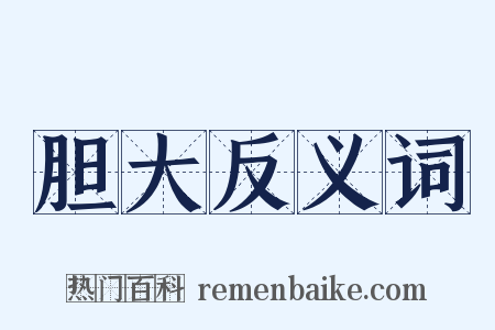 胆大反义词是什么意思的图片